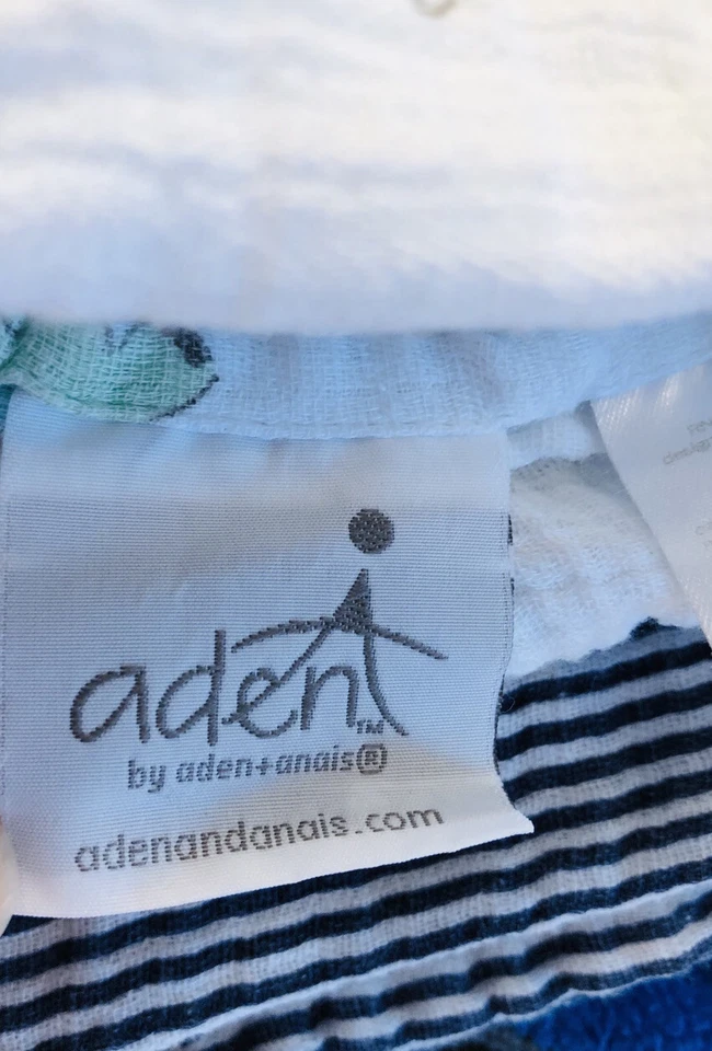 Aden + Anais Carters Niños Algodón Muselina Bebé Envolturas Mantas Rayas Elefantes Foto 4 de 4