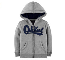 OshKOsh B'Gosh Boys Full Zip Logo Hoodie With Pockets in 4 Colors 34- 36