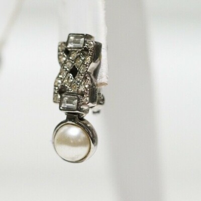 Joseph Esposito Ashley Classics - Simulated Pearl / Crystal Dangling Earrings
