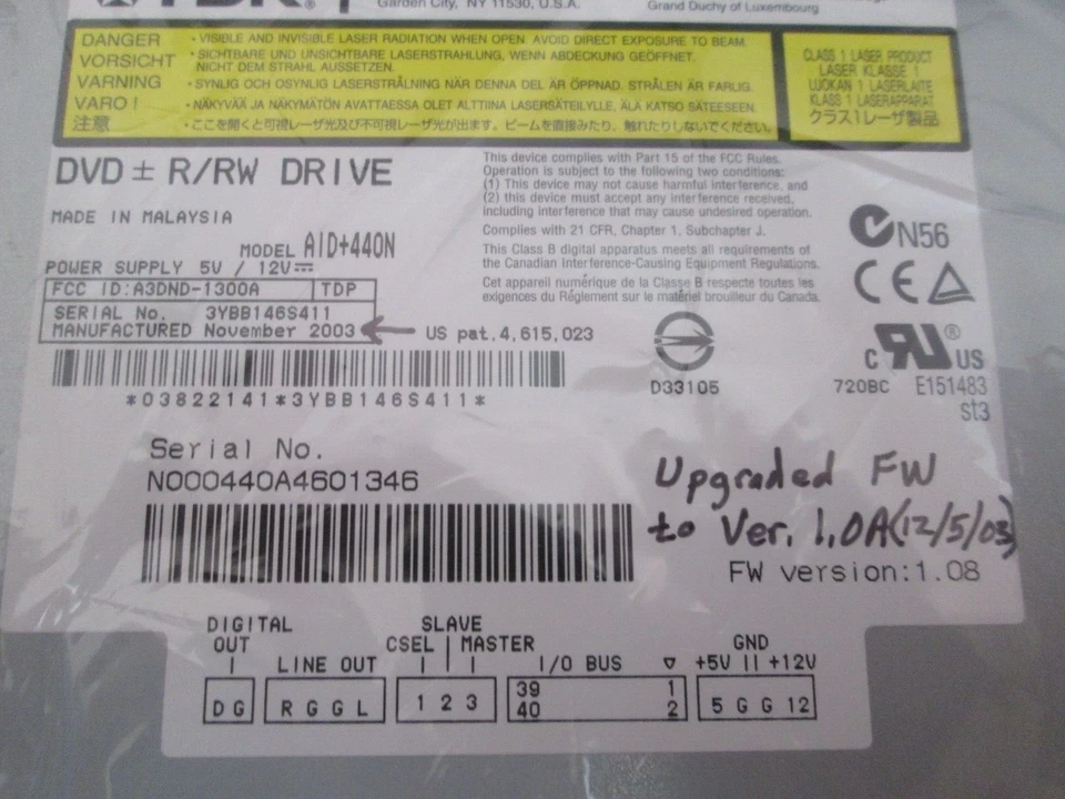 TDK Indi VDV +R/+RW/CD Burner 440N - Image 2 of 4