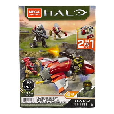 Mega Construx HALO Infinite 2 In 1 Hijacked Ghost 123 Pcs. 8+ Pro Builder