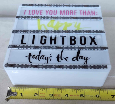 Heidi Swapp Light Box, with Letters 6.5'' x 6.5'' *READ*