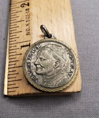 Vintage Medal Pendant Saint Pope John Paul II JPII 1983 Christian ...