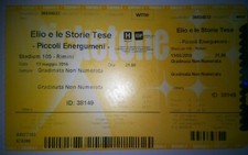 ELIO E LE STORIE TESE Biglietto Concerto - Piccoli energumeni Tour RIMINI 2016