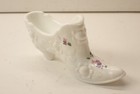 Fenton Shoe Hand Painted & Signed D. Cutshaw Floral Glow In The Dark — photo 1