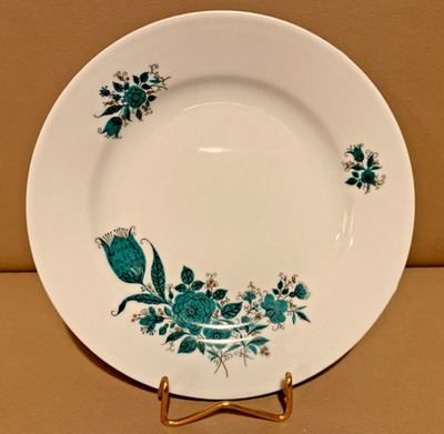 DDR Kuchenteller Teller Mittelteller - Kahla Könitz - floral Blumendekor 18,5cm