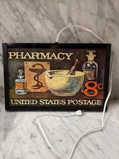 Vintage Pharmacy 8¢ Stamp Warm-O-Tray – Atlantic Precision Works Retro Light