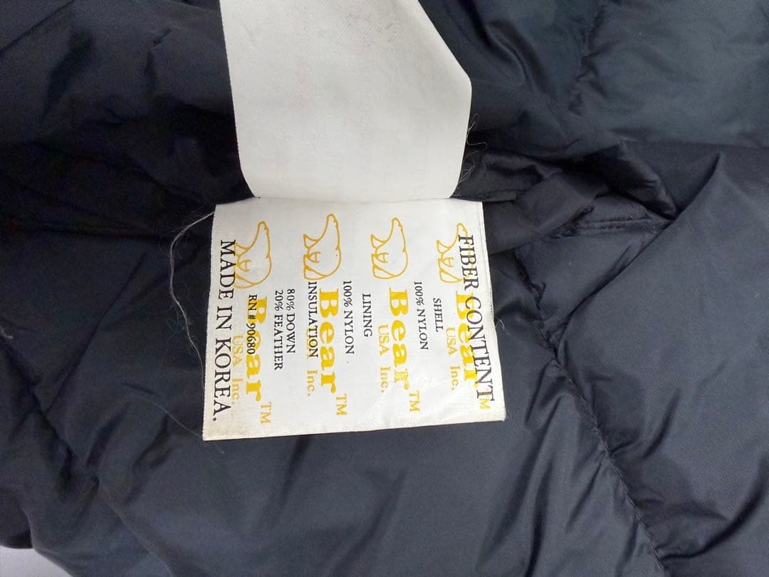 Bear Bear Reversible Black Down Jacket Men Size: … - image 9