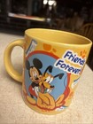 Disney Friends Forever Mug Cup Mickey Mouse Pluto Yellow Daily News Graphic 10oz — photo 1