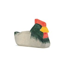 Ostheimer Huhn dunkel liegend Holzfigur,Holztiere 16804 - Neu -schneller Versand