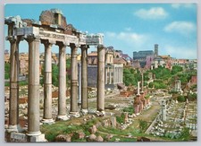 Roman Forum Columns View in Rome Italy c1960s Continental Postcard
