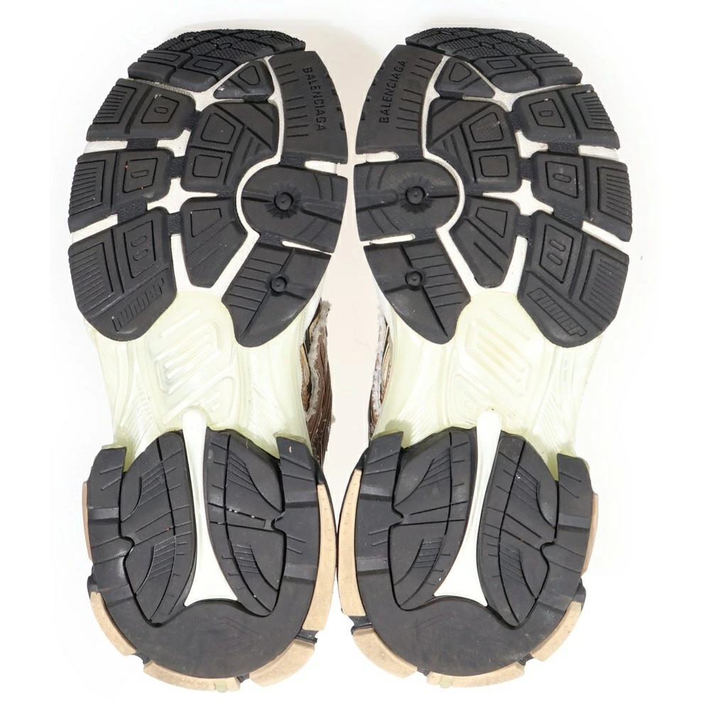 BALENCIAGA Size 37 Runner Sneakers Damaged Mesh Leather Low Cut Shoes Sneakers B thumbnail 5