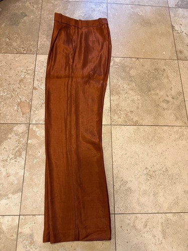 EUC 3.1 Phillip Lim Women's metallic gold silk dress pants Trousers US 6 $650