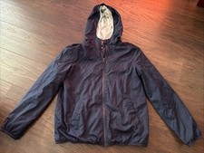 Girls Children  s Place Full Zip Hooded Windbreaker Jacket - Navy Blue, L 10-12 