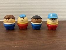 Vintage Little Tikes Toddle Tots, Lot Of 4 Chunky Figures People