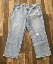 Levi's Premium Ribcage Straight Ankle Jeans size 18W Women W39 L27 High Rise