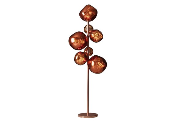 Stehleuchte Glas Metall 168 Cm In Kupfer FüR 7X G9 Modern Stehlampe Wohnzimmer-image