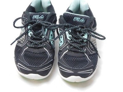 Fila coolmax memory foam womens size 7.5 sneakers athlelic Black & Blue