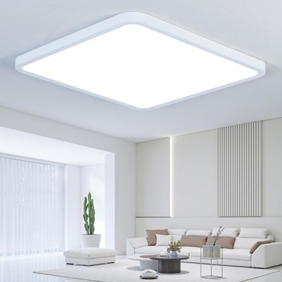 LED Deckenlampe, 50cm, quadratisch, 6500K, 52W, modern, Wohnzimmer, Küche, Ba...