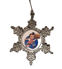 Bob Big Boy Christmas ornament, Bob Big Boy Logo Xmas snowflake ornament