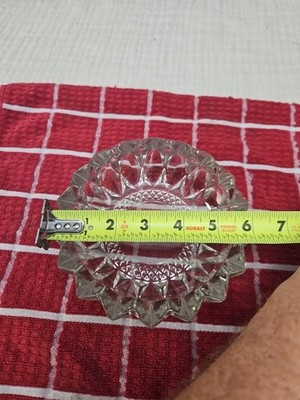 K. I. G. MALAYSIA 1960'S DIAMOND POINT ASHTRAY WEIGHING 1.6 OZ.