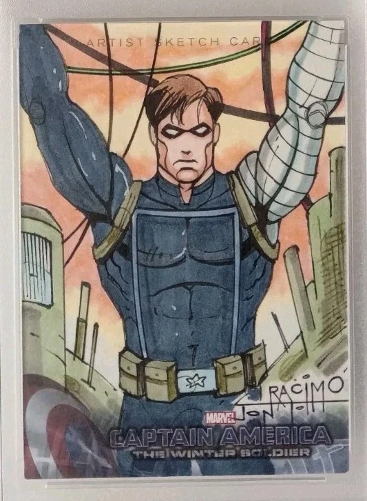 2014 UPPER DECK CAPTAIN AMERICA THE WINTER SOLDIER SKETCH CARD 1/1 MGC GRADED - Image 2 of 4