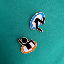 Portal Game 2-Piece Enamel Pin Set – Entr…