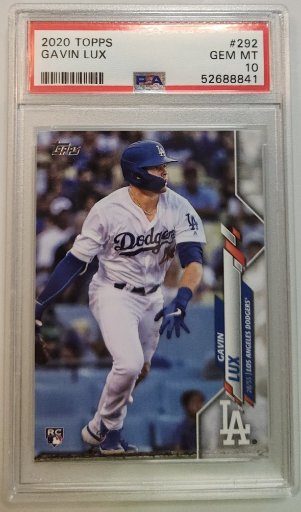 LOS ANGELES DODGERS PSA 10 Gavin Lux ROOKIE (RC) 2020 Topps #292