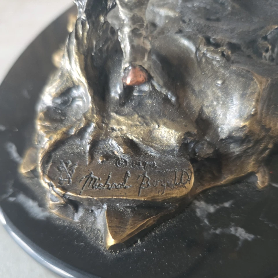 In the Path of the Wolf Spirit Michael Boyett Legends Sculpture 118/950  - Image 4 of 4