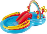 Kinder Aufstellpool Intex Rainbow Ring Play Center Planschbecken - 297X193X135Cm