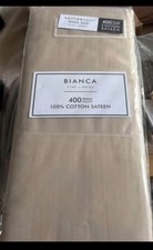 Kingsize 400 thread count 100% cotton sateen flat sheet NEW