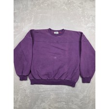 Vintage Cotton Gear Sweatshirt Women XL Purple Crewneck USA Made DIstressed