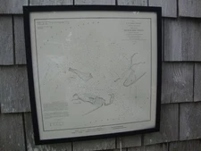 OCRACOKE INLET NORTH CAROLINA  PRINT PAMLICO SOUND 1882 COAST SURVEY