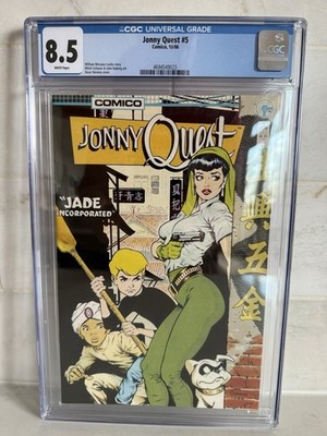 Jonny Quest  # 5 1986 Comico CGC 8.5 Dave Stevens! White Pages!