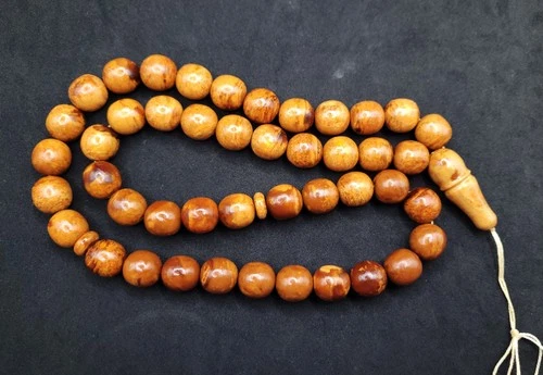 95.85g LARGE AMBER ROSARY PRAYER BEADS Butterscotch Egg Yolk Natural 14/15