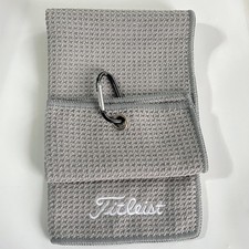 Gray TitleistGolf Towel Cotton W/Carabiner For Club Ball Cleaner-Towels 30*50cm