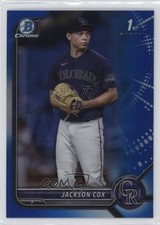 2022 Bowman Draft Chrome Blue Refractor 3/150 Jackson Cox #BDC-174 09w2