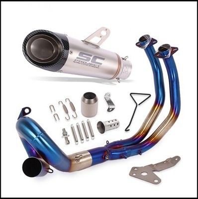 For Yamaha YZF R7 MT07 FZ07 2022-2025 Full Exhaust Header Link Pipe 51mm Muffler