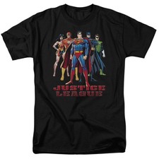 Justice League In League Men  s T-Shirt S-5XL Officially Licensed DC Comics Tee