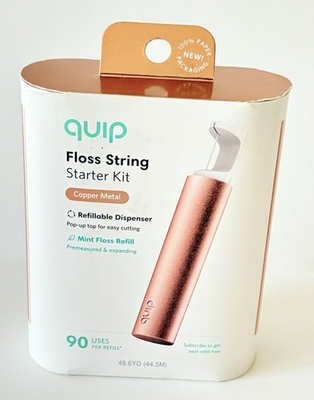 #ad #ad Quip Refillable Floss String Copper Mint Floss Refill 90 Uses Dispenser NEW NIP $9.95