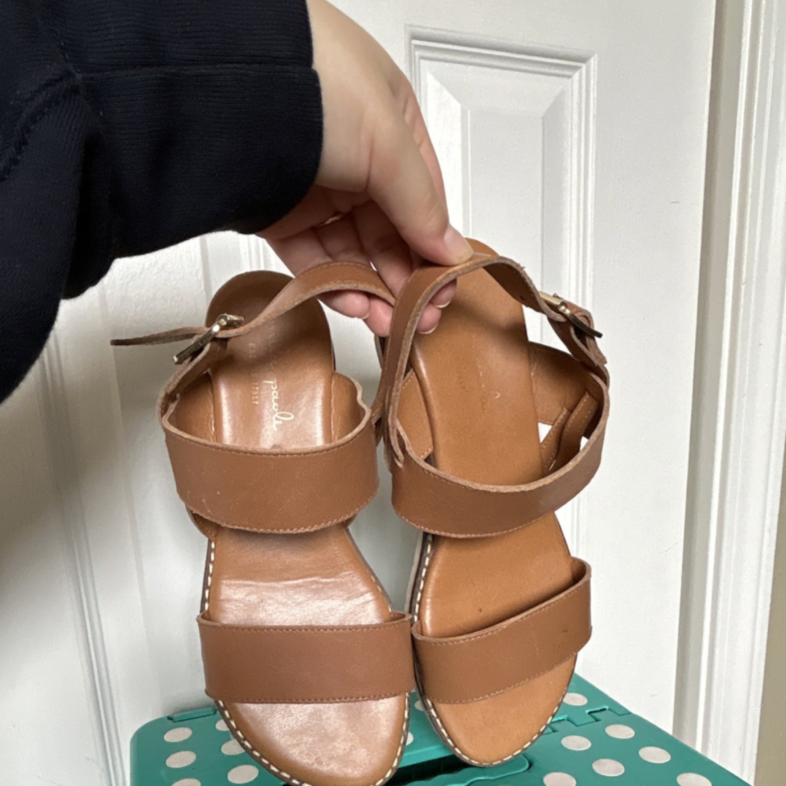 Universal Thread Brown Strappy Buckle Flat Women'… - image 4