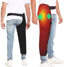 Long Hip Leg Heating Pad with Massager for Buttock Thigh Knee Calf Pain Relief