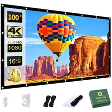 Portable 16:9 Projector Screen - Anti-Crease Matte Finish