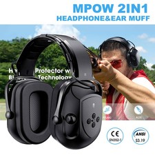 Mpow Bluetooth Ear Muffs Noise Reduction Ear Defender Ear Protection Music Mic