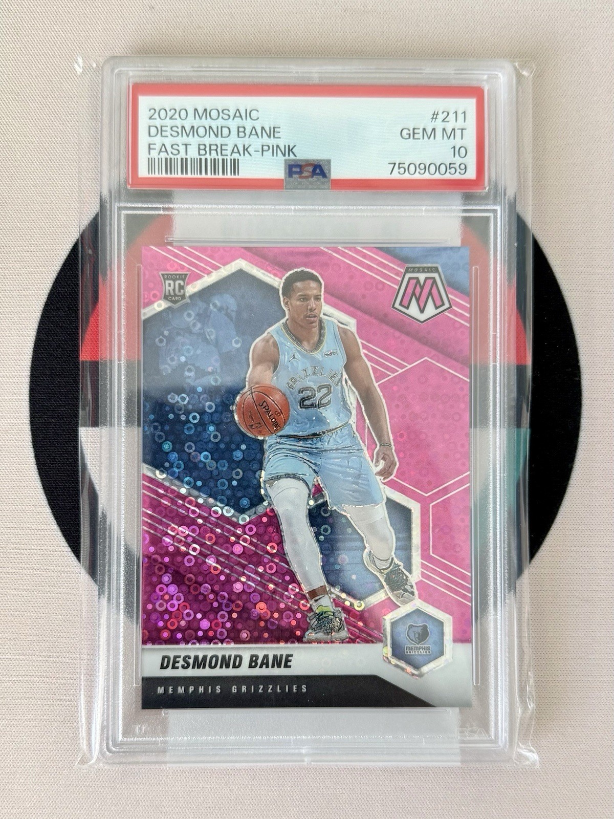 2020-21 Panini Mosaic -Desmond Bane #211 Pink Fast Break Prizm /20 (RC) Grizzles