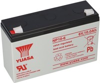 Yuasa Blei-Akku NP10-6 Pb 6V 10Ah Vds Faston 4,8