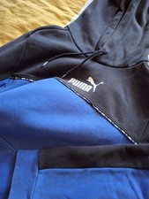 Hoodie Puma Gr. M schwarz/blau mit Kapuze und...