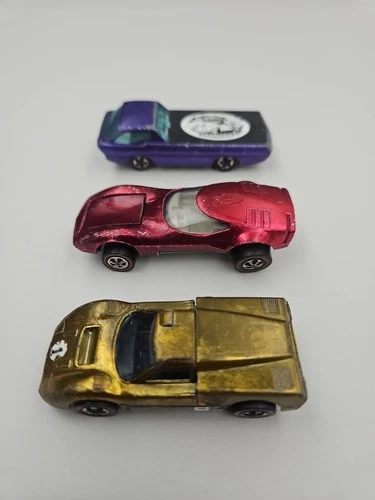 Vintage Hot Wheels Redlines 67 Deora,68 Torero,67 Ford J-Car
