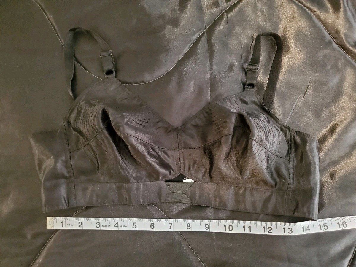 What Katie Did Wirefree 36c Black Satin Cone Bra Vintage 40s/50s Style View 4