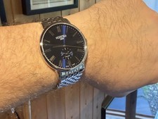 Roamer Galaxy Mens Watch with Blue Dial and Silver Bracelet 620710 41 45 50